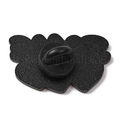 面白いエナメルピン  バックパックや衣類用の黒色合金製ラペルピンバック  いつもの  18x30mm&nbsp;JEWB-B039-03EB-04