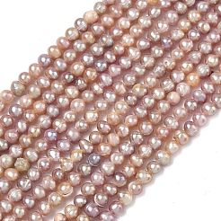 天然養殖淡水パールビーズ連売り  ポテト  グレードa ++  アザミ  4~5mm  穴：0.5mm  約80~93個/連  13.19~14.76''（33.5~37.5センチメートル）&nbsp;PEAR-L034-09D
