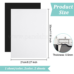 2枚2色PVC透明フィルム照明ジェルフィルター  ウェーブの長方形  ミックスカラー  210x300x0.5mm  1枚/色&nbsp;DIY-OC0010-18
