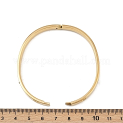 201ステンレススチールとラインストーンの女性用バングル  ハート  ゴールドカラー  1/4インチ（0.6cm）  内径：2-3/8x2インチ（6x5cm）&nbsp;X-BJEW-B138-04G