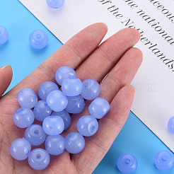 模造ゼリーアクリルビーズ  バレル  ミディアムスレートブルー  13x10.5mm  穴：2.5mm  約375個/500g&nbsp;MACR-S373-14-EA01