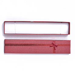 厚紙のジュエリーボックス  ネックレス用  外部のちょう結びの内側スポンジで  長方形  ミックスカラー  21x4x2cm  カバーなし：長さ20.5cm  幅4cm  厚さ2mm  インナーサイズ：20.5x4センチメートル  カバー：21cm長  幅4.5cm  厚さ1mm&nbsp;CBOX-N012-22