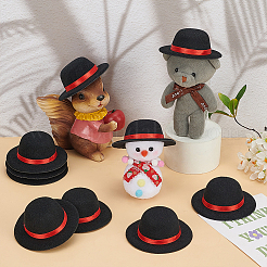 エヴァ＆布工芸人形の帽子  ぬいぐるみの洋服屋  diyの人形のおもちゃの人形のプラシ天の動物の作成のため  ブラック  82x29.5mm  内径：46.5mm&nbsp;DIY-WH0591-087A