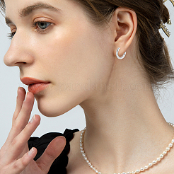 女性と男性のための真鍮クリップオンイヤリング8個  シリコーンと  丸いリング  ミックスカラー  15x2mm  2色&nbsp;KK-SC0008-15B
