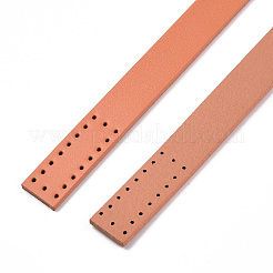バッグハンドルに牛革を縫い付ける  バッグストラップ交換用アクセサリー  チョコレート  39x1x0.3cm  穴：1.5mm&nbsp;FIND-D027-09D