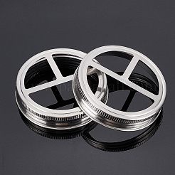 304ステンレス鋼ボトルキャップ  フラットラウンド  ステンレス鋼色  9x1.7cm&nbsp;STAS-FG0001-01P