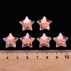 透明なアクリルビーズ  二層ビーズ  ABカラー  多面カット  スター  鮭色  14x15x8.5mm  穴：2mm  約518個/500g&nbsp;X-TACR-S152-02D-SS2109