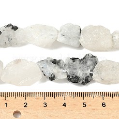 生のラフナチュラルレインボームーンストーンビーズ連売り  ナゲット  6~24x7~16x4~10mm  穴：1mm  約25~38個/連  15.35~15.94''（39~40.5センチメートル）&nbsp;G-M453-D03