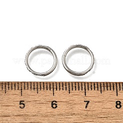 304ステンレススチールマイクロパヴェクリアキュービックジルコニアフープノーズリング  プラチナ  10.5x1.2mm  内径：7.8mm&nbsp;AJEW-D306-06P