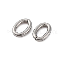 304ステンレススチールオープン丸カン  オーバル  ステンレス鋼色  8x5.5x1.4mm  内径：5x2.5mm&nbsp;STAS-L234-144-144O