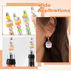 樹脂ビーズ  模造食品  フルーツカップケーキ  ミックスカラー  17.5~21.5x19~20.5x19mm  穴：2mm&nbsp;RESI-CJC0015-32