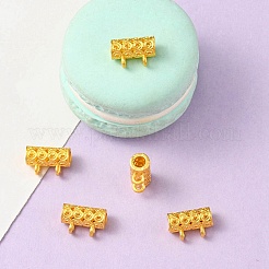 中空合金チューブベイル  ループベイル  ペンダントベイル  コラム  マットゴールドカラー  7.5x11x5mm  穴：1.4mm  内径：3mm&nbsp;FIND-YW0002-18
