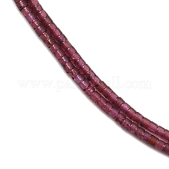 天然石ガーネットビーズ連売り  ディスク  ヒシビーズ  1.5~2x1~1.5mm  穴：0.5mm  約334個/連  15.55''（39.5センチメートル）&nbsp;G-K399-A03-01