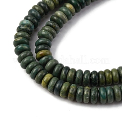 天然寿山翡翠ビーズ連売り  ロンデル  6x2mm  穴：0.8mm  約140~150個/連  15.16~15.35インチ（38.5~39cm）&nbsp;G-L624-H01-6x2mm