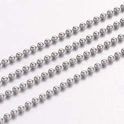 変色しにくいステンレスネックレスの作り方  ステンレススチールボールチェーン  ステンレス鋼色  23.6インチ（60cm）  1.5mm&nbsp;LS-IFIN-R114-1.5mm