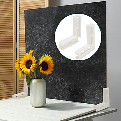 ABSプラスチック製フォトボード用背景クリップ  L字型  ベージュ  65x65x13mm&nbsp;DIY-WH0899-189