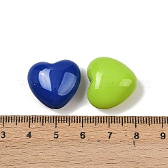 ベーキングペイント不透明アクリルビーズ  ハート  ミックスカラー  18.5x20.5x11mm  穴：2.5mm&nbsp;OACR-F014-03
