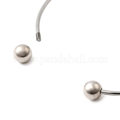 1.8mm 201ステンレススチール製カフバングル製作  トルク腕輪  ステンレス鋼色  内径：3インチ（7.7cm）&nbsp;BJEW-Z144-01P-02