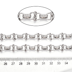 鉄製丸リングリンクチェーン  溶接されていない  スプールで  プラチナ  8x1mm  約32.81フィート（10m）/ロール&nbsp;CH-N004-13P
