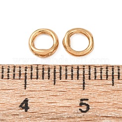 304ステンレススチールリンクリング  リング形状、ループ2つ  ゴールドカラー  5.5x2mm  内径：3mm&nbsp;STAS-F362-05A-G