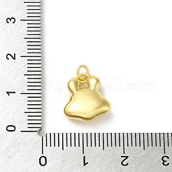 真鍮製チャーム  丸カン付き  14KGP本金メッキ  兎  14x12x5mm&nbsp;KK-D095-01B-G