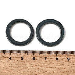 スプレー塗装された天然淡水貝の連結リング  フラットリング  ダークスレートグレー  25x2.5mm  内径：18.5mm&nbsp;SHEL-C009-07