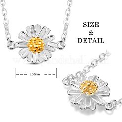 トレンディな925スターリングシルバーのアンクレット  デイジーの花付き  銀  210mm&nbsp;JA02A