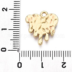 合金プラスチックペンダント  ハート  ライトゴールド  17x15x2mm  穴：1.6mm&nbsp;PALLOY-N176-49KCG