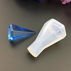 シリコンモールド  レジン型  UVレジン用  エポキシ樹脂ジュエリー作り  多面カット  コーン  ホワイト  23.5x39mm&nbsp;X-DIY-F040-02