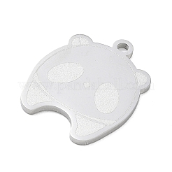 304ステンレスペンダント  パンダチャーム  艶出し  ステンレス鋼色  23x18.5x1.5mm  穴：1.9mm&nbsp;SA-CBAE115-12P