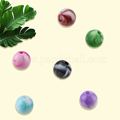 550 個 11 色不透明アクリルビーズ  ラウンド  ミックスカラー  8mm  穴：1.5mm  約50PCS /カラー&nbsp;SACR-PA0001-05