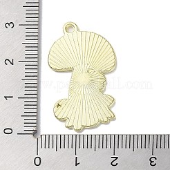 亜鉛合金のペンダント  エナメル  キノコと女の子  ライトゴールド  ゴーストホワイト  30x18x1.5mm  穴：1.6mm&nbsp;ENAM-Z009-02C-LG