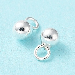 925スターリングシルバーペンダント  丸いチャーム  銀  5.5x3mm  穴：1.4mm&nbsp;STER-K174-03A-S