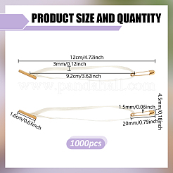 サテンハングタグチェーン1000個  衣類タグ用タグ留め具  合金ピンと  ビスク  92mm&nbsp;AJEW-GO0003-03