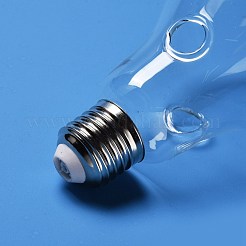 クリエイティブなプラスチック製の電球の形をした花瓶  透明  138x77mm  穴：3と13~15mm&nbsp;HJEW-WH0008-41