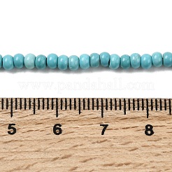 天然マグネサイトビーズ連売り  染め＆加熱  ロンデル  3x2mm  穴：0.6mm  約161個/連  15.16''（38.5センチメートル）&nbsp;G-P598-A01-01