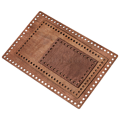 DIYかぎ針編みバスケット作り用合板バスケット底材 3個 3サイズ  キャメル  150~300x99~200x2.5mm  穴：6mm  1個/サイズ&nbsp;DIY-WH20007-254
