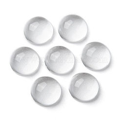 透明な半円形のガラスカボション  透明  10~11x5~6mm&nbsp;X-GGLA-R027-10mm