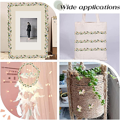 15 ヤードの花ポリエステル刺繍レースリボン  洋服アクセサリーデコレーション  淡黄色  3/4インチ（20mm）&nbsp;OCOR-WH0070-77B