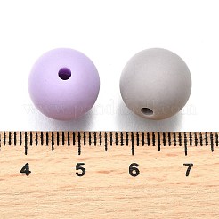 つや消し不透明なアクリルビーズ  ラウンド  ミックスカラー  13.5x13mm  穴：2mm  357個/ 500g&nbsp;OACR-S071-03C