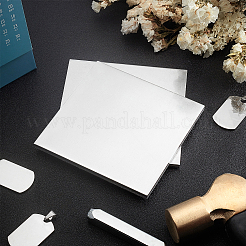 アルミシート  レーザー切断用  精密加工  金型製作  長方形  銀  10x10x0.5cm  約2個/セット&nbsp;AJEW-WH0171-07A