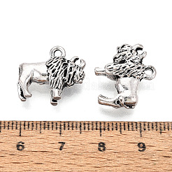 合金のチベット風チャーム  ライオンのチャーム  アンティークシルバー  15.5~16x17.5x6mm  穴：1.5~1.8mm&nbsp;TIBEP-T054-25AS