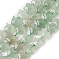天然グリーンアベンチュリンスタービーズ連売り  7.5x8x4.5mm  穴：0.8mm  約54~56個/連  15.12''~15.20''（38.4~38.6センチメートル）&nbsp;G-Z080-A12