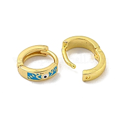 真鍮製のフープピアス  エナメル質  ゴールドカラー  リング  11x3mm&nbsp;EJEW-C088-10G