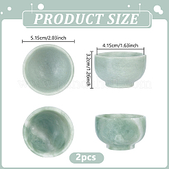 炭酸翡翠カップ  ダークシーグリーン  51.5x32mm&nbsp;AJEW-WH0643-071A