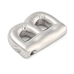 変色しない304ステンレススチールペンダント  バルーンレターチャーム  文字B  21.5x16x5mm  穴：2mm&nbsp;STAS-B071-01P-B