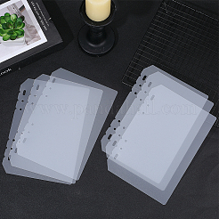 PPプラスチックバインダーインデックスディバイダー  バインダーアクセサリー  長方形  ホワイトスモーク  214x150x0.5mm&nbsp;AJEW-WH20020-315A