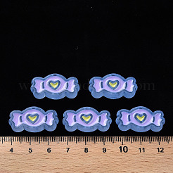 透明なアクリルビーズ  エナメル  艶消し  キャンディ  コーンフラワーブルー  13.5x26.5x9.5mm  穴：3mm&nbsp;LS-MACR-S374-05B-04