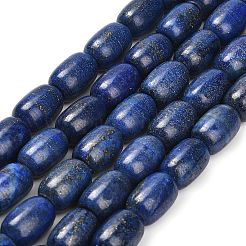 天然石ラピスラズリビーズ連売り  染め  コラム  12~13x8~9mm  穴：1.2mm  約26個/連  15.67''（39.8センチメートル）&nbsp;G-H319-A01-01