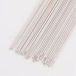 鉄のビーズ針  銀  120x0.45mm  穴：0.5mm  約25個/袋&nbsp;E248
